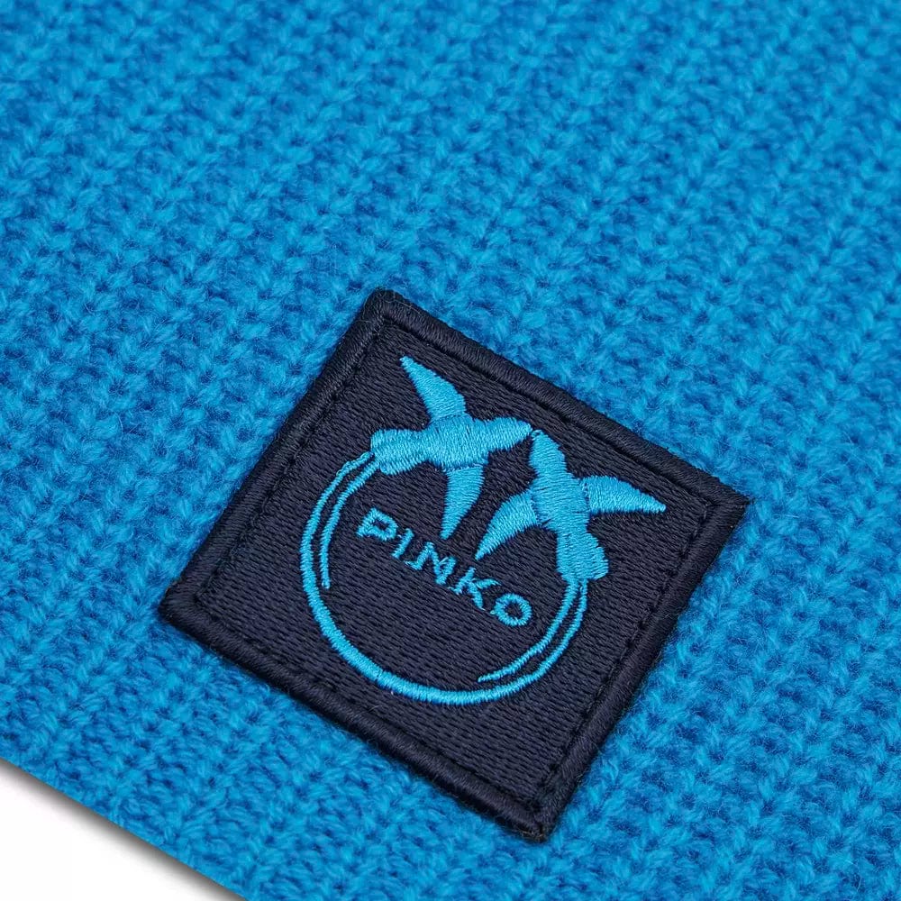 PINKO Electric Blue Cashmere Beanie