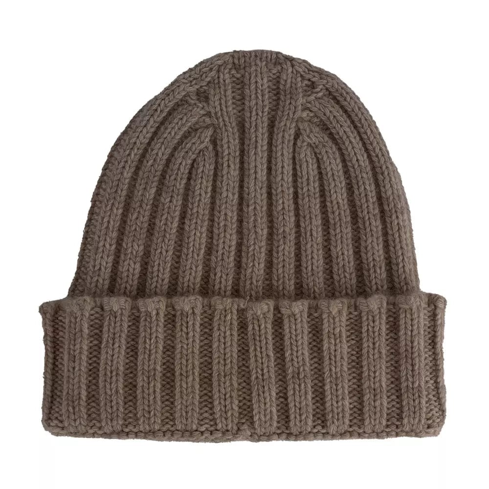 Emilio Romanelli Elegant Cashmere Ribbed Seam Hat