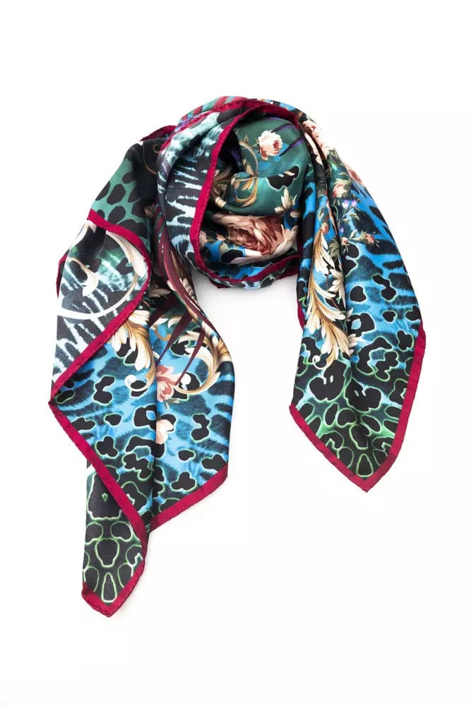 Cavalli Class Floral Fantasy Silk Foulard Scarf