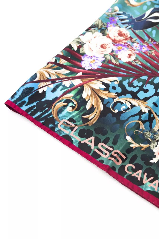 Cavalli Class Floral Fantasy Silk Foulard Scarf