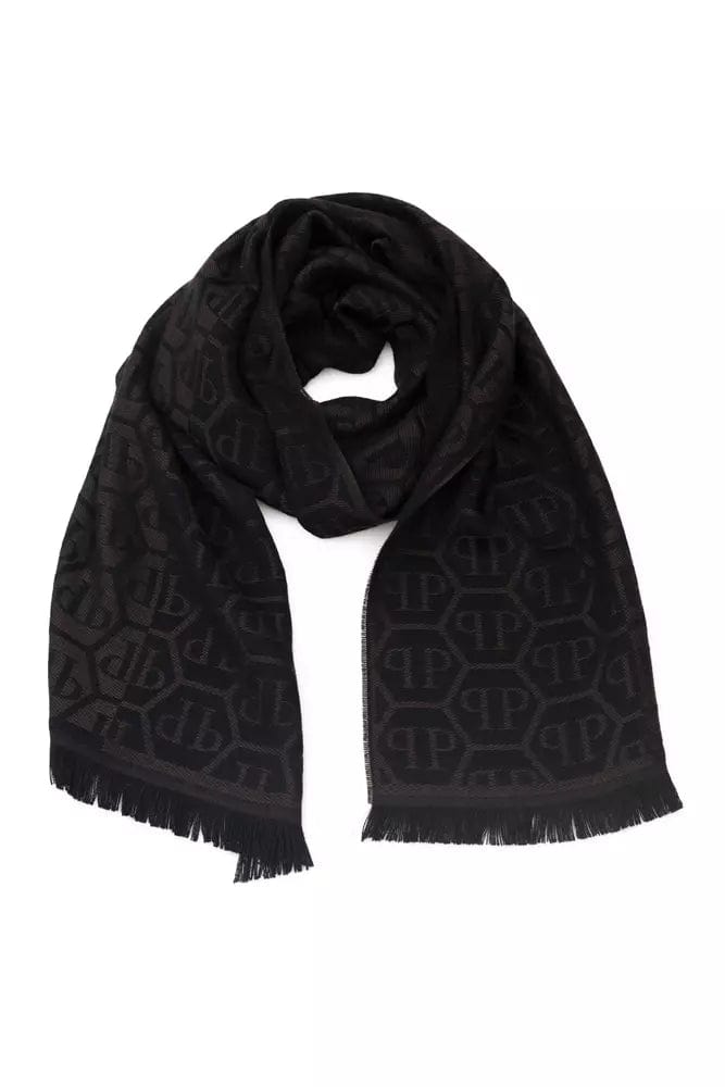 Philipp Plein Chic Monogram Fringed Scarf