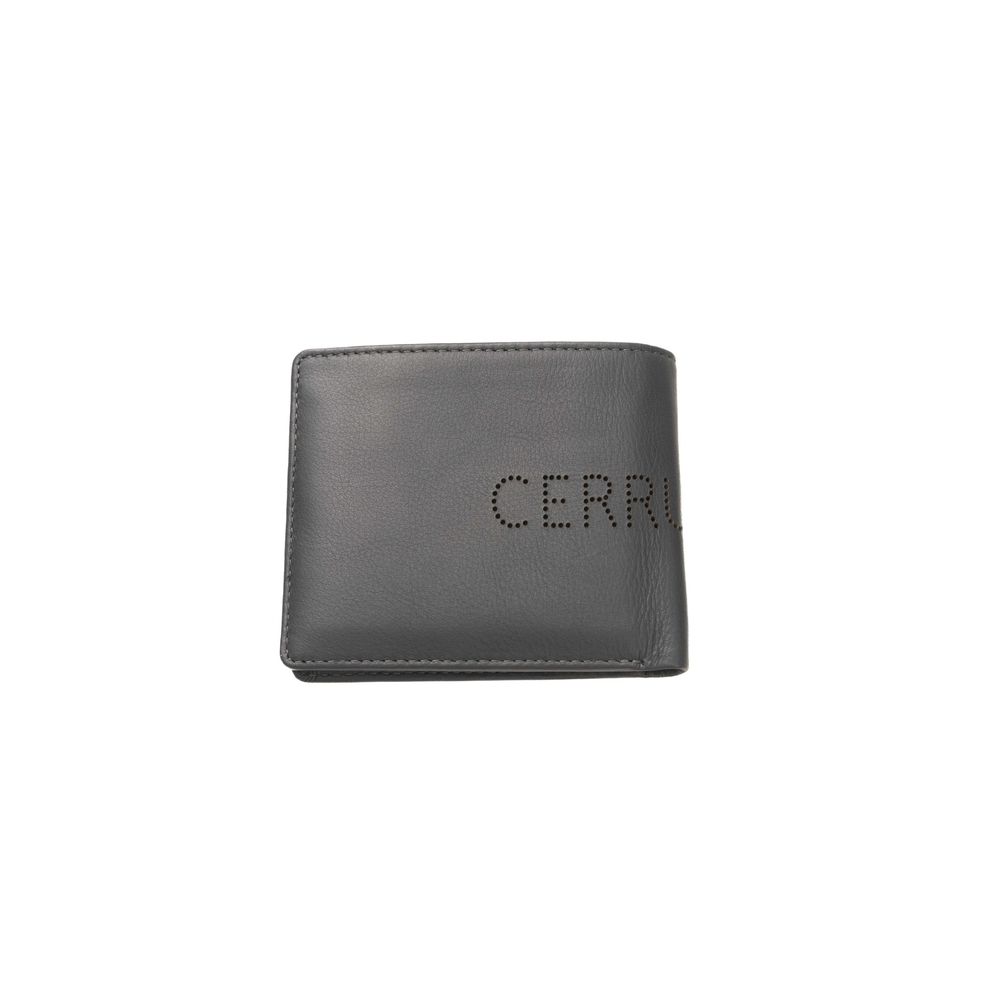 Cerruti 1881 Sleek Gray Leather Wallet - Timeless Accessory