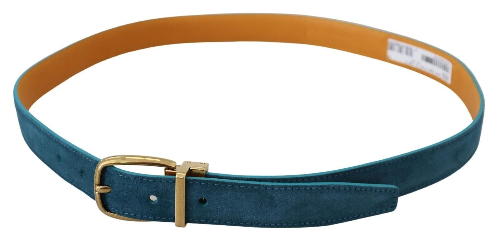 Dolce & Gabbana Elegant Blue Velvet Leather Belt