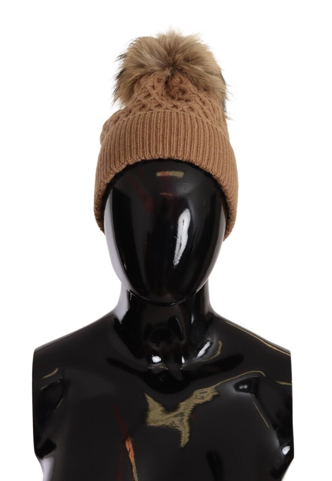 Dolce & Gabbana Italian Chic Camel Knit Beanie Hat