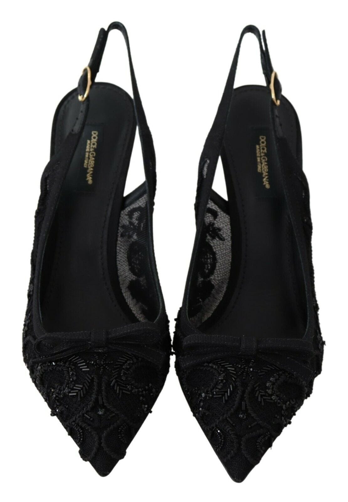 Dolce & Gabbana Elegant Sheer Embroidered Stilettos