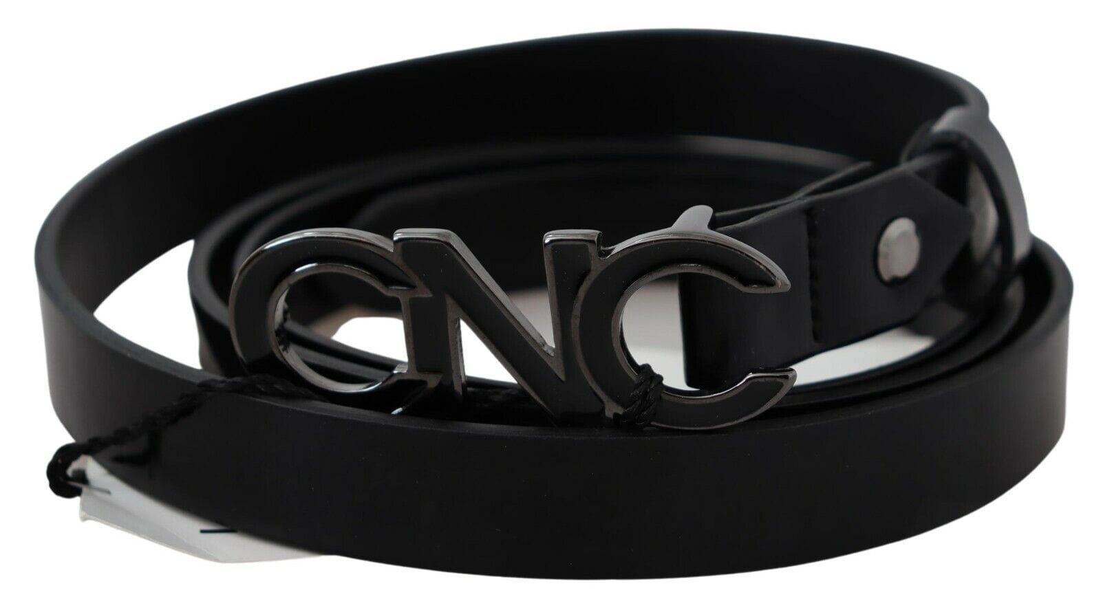 Costume National Elegant Black Braided Leather Belt