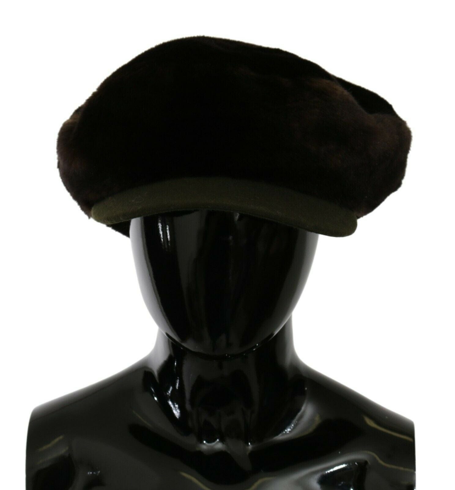 Dolce & Gabbana Elegant Cashmere Newsboy Cap in Brown