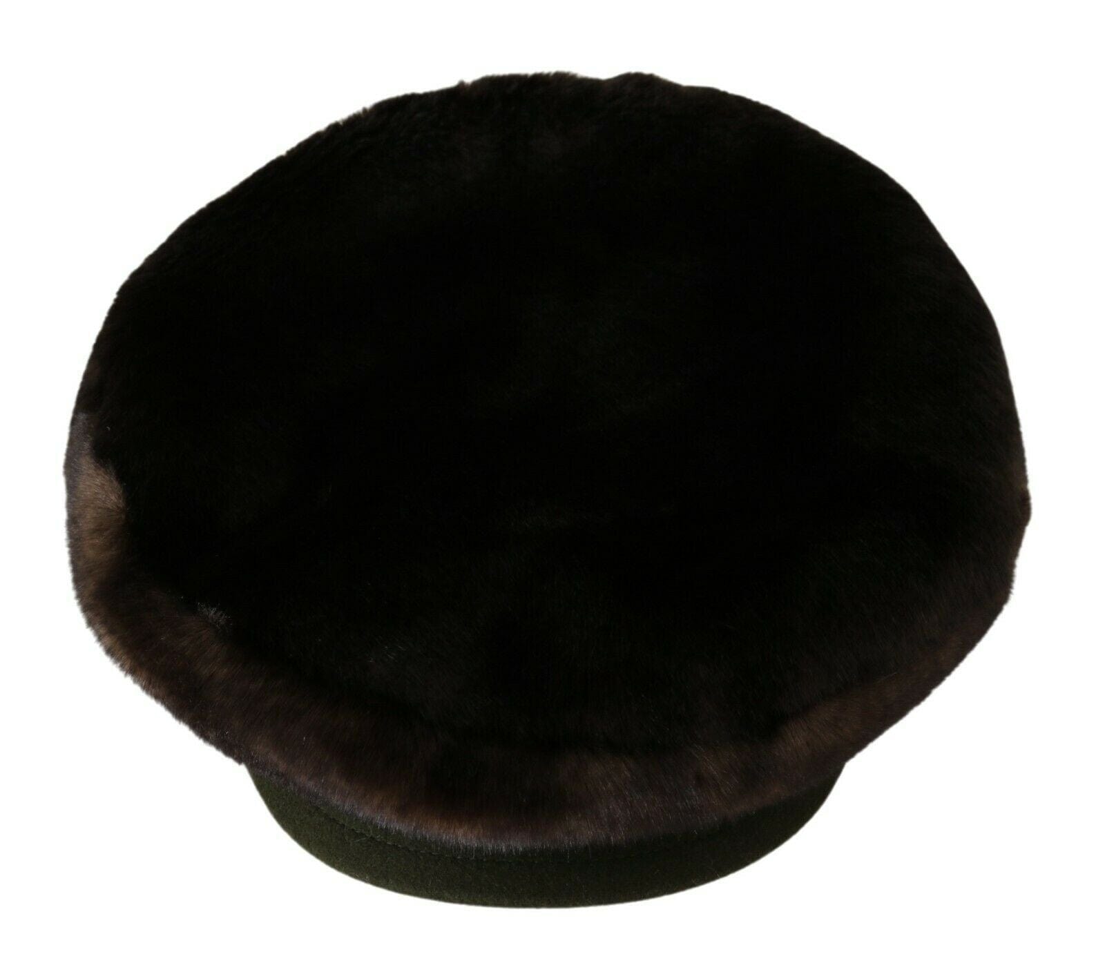 Dolce & Gabbana Elegant Cashmere Newsboy Cap in Brown