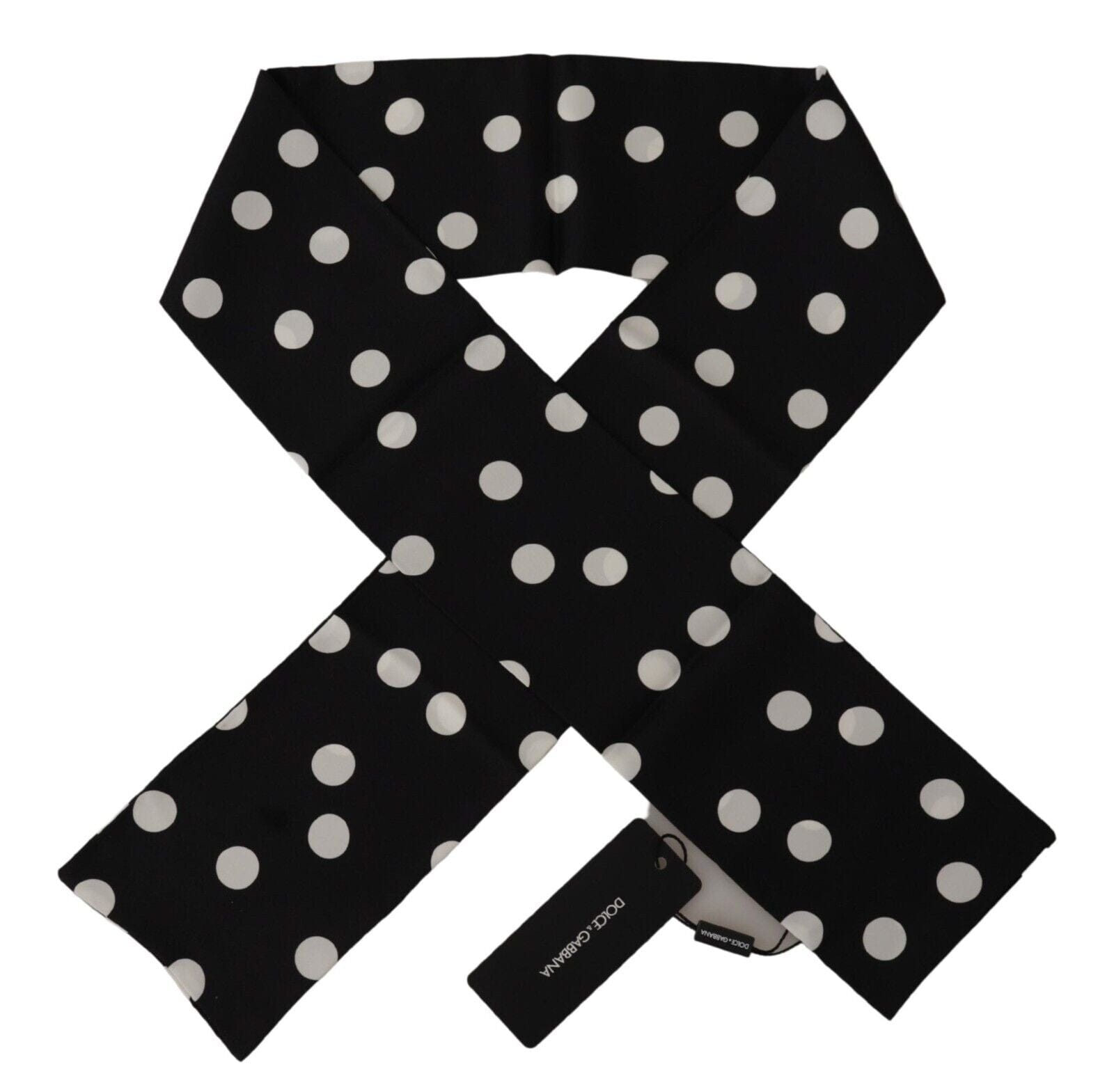 Dolce & Gabbana Elegant Polka Dotted Silk Men's Scarf