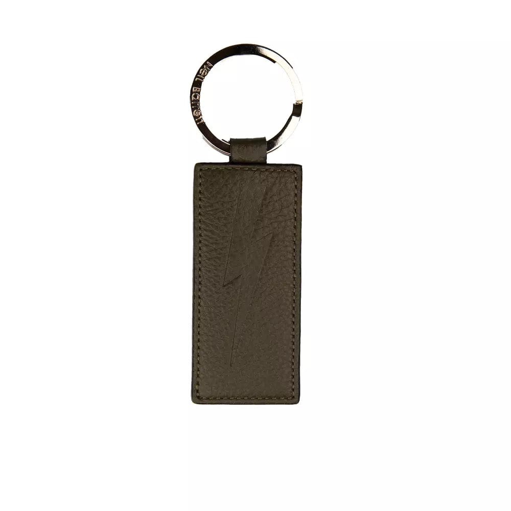 Neil Barrett Emerald Elegance Leather Keychain