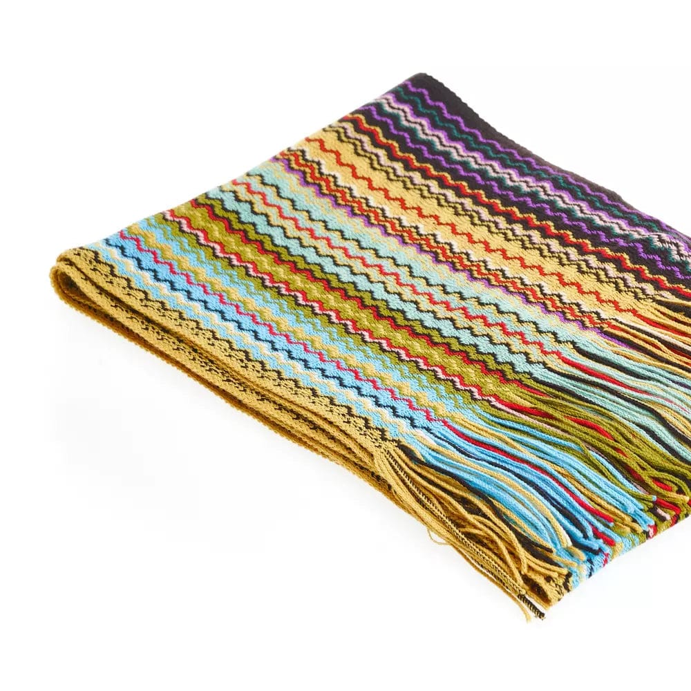 Missoni Geometric Pattern Luxe Fringed Scarf