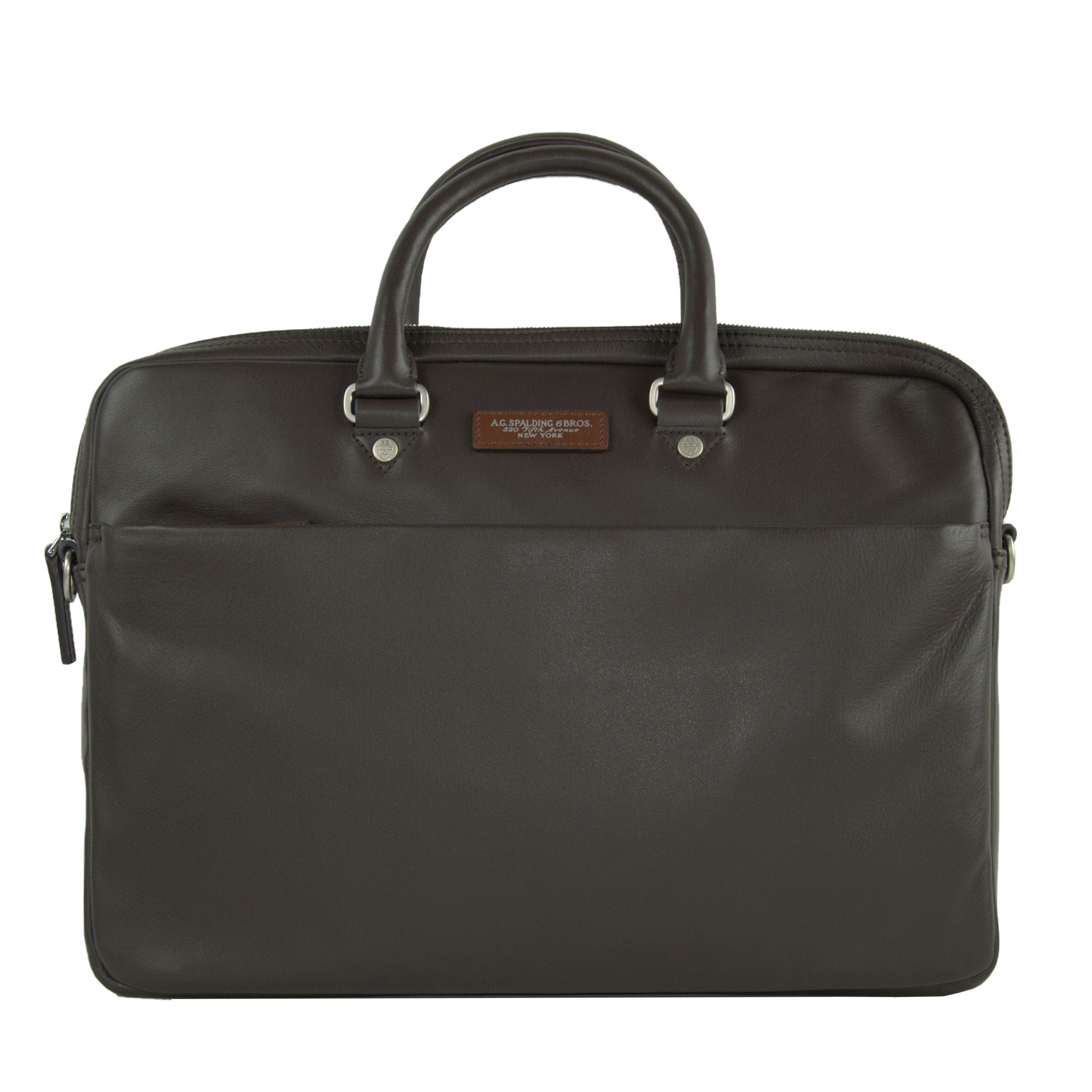 A.G. Spalding & Bros Refined Bovine Leather Briefcase - Manhattan Zipper