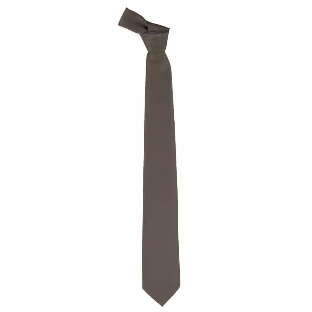 Emilio Romanelli Elegant Silk Brown Tie - Refined Accessory for Men