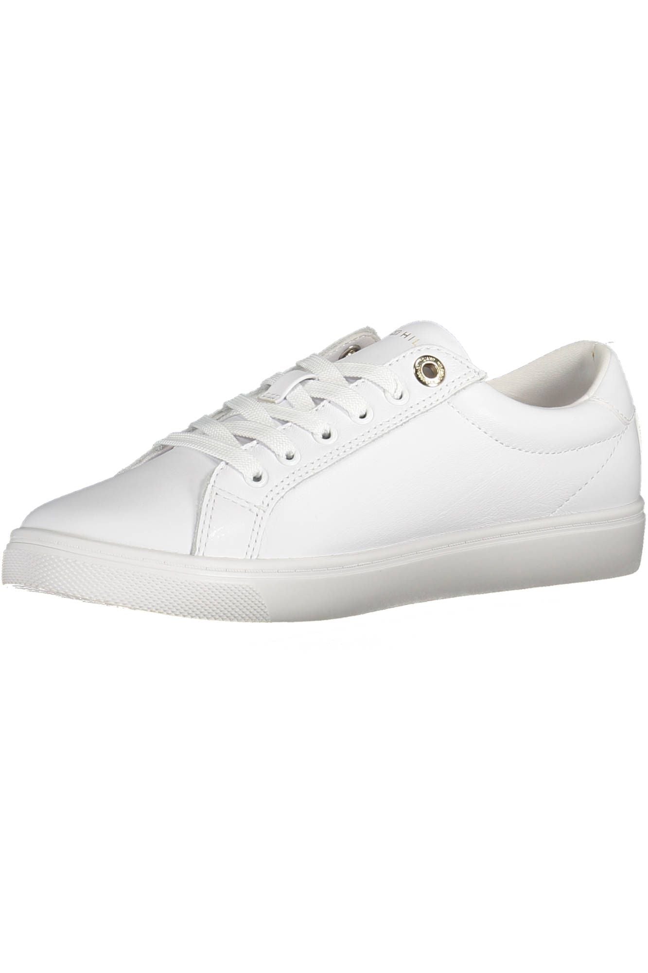 Tommy Hilfiger Chic White Lace-Up Sneakers with Logo Detail